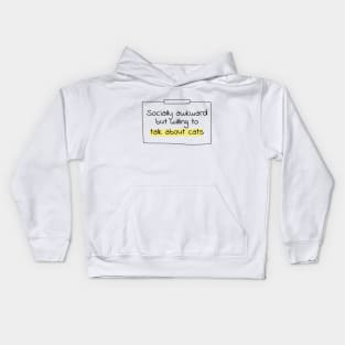 Feline Friendly - "Talk About Cats" Social Quote Tee Kids Hoodie